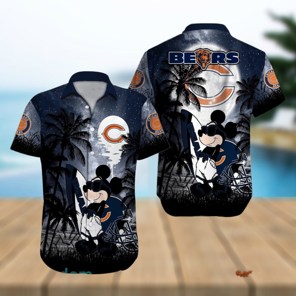 Chicago Bears NFL Team Logo Baby Yoda Hawaiian Shirt - Limotees