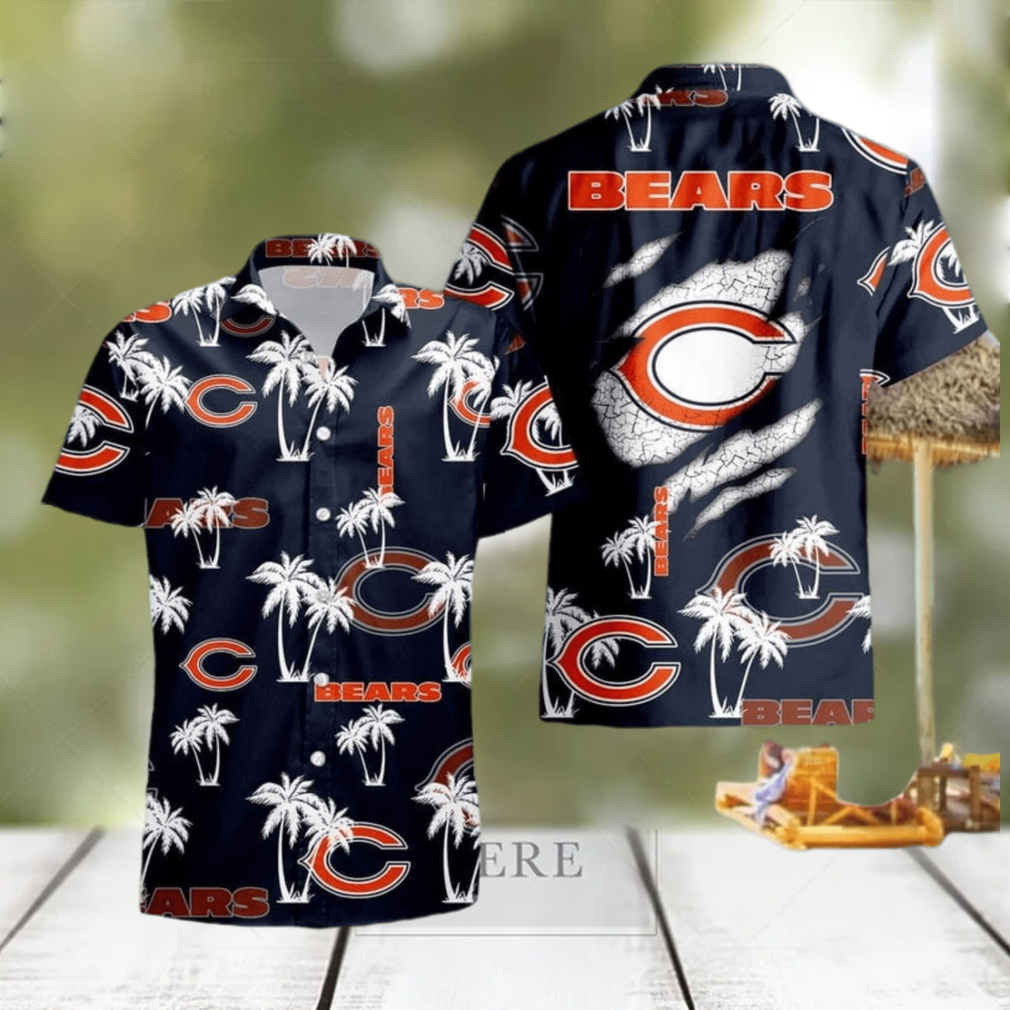 Chicago Bears Palm Tree Pattern Hawaii Shirt Beach Summer Gift - Limotees