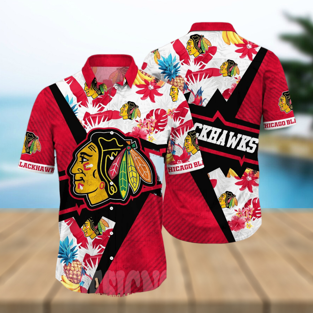 Chicago Blackhawks NHL Flower All Over Printed Classic Hawaiian Shirt - Limotees