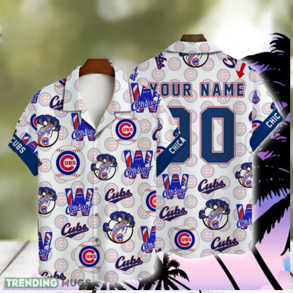 Chicago Cubs MLB Custom Name And Number Summer 3D Hawaiian Shirt - Limotees