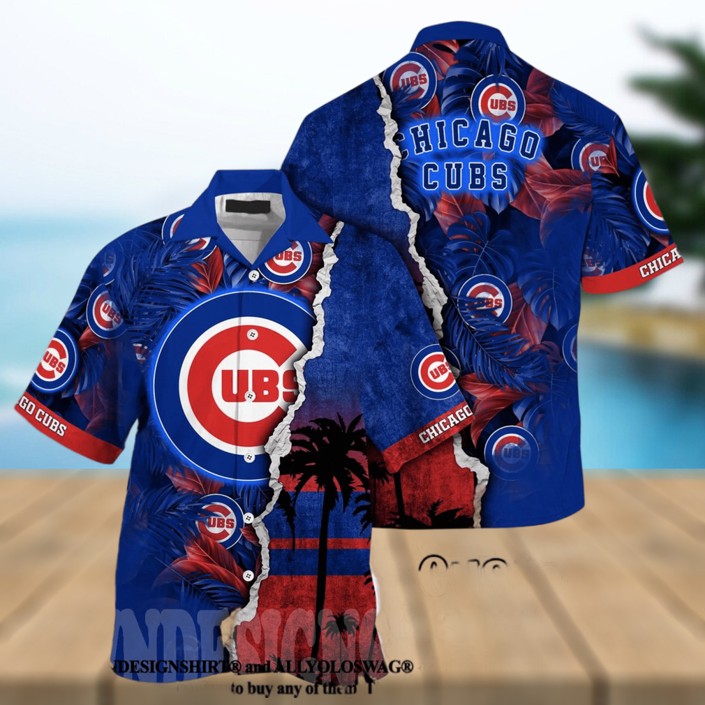 Chicago Cubs MLB Floral Classic Full Printing Hawaiian Shirt - Limotees