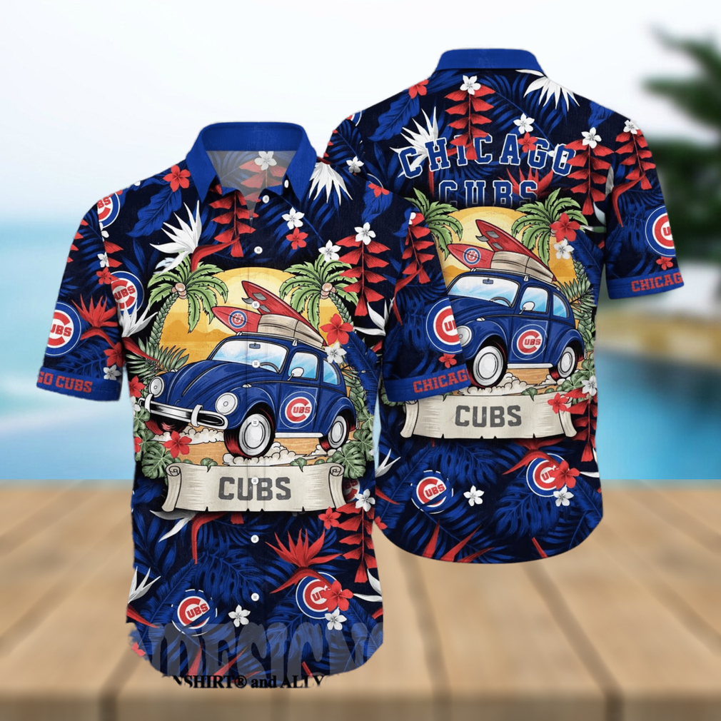 Chicago Cubs MLB Flower Classic Hawaiian Shirt - Limotees