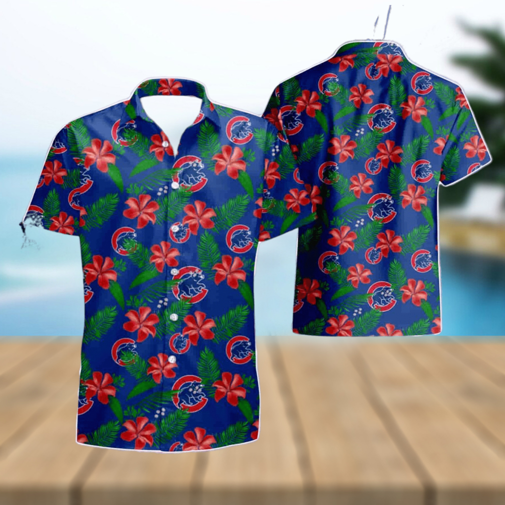 Chicago Cubs Tropical Flower Summer Beach Hawaiian Shirt And Short - Limotees