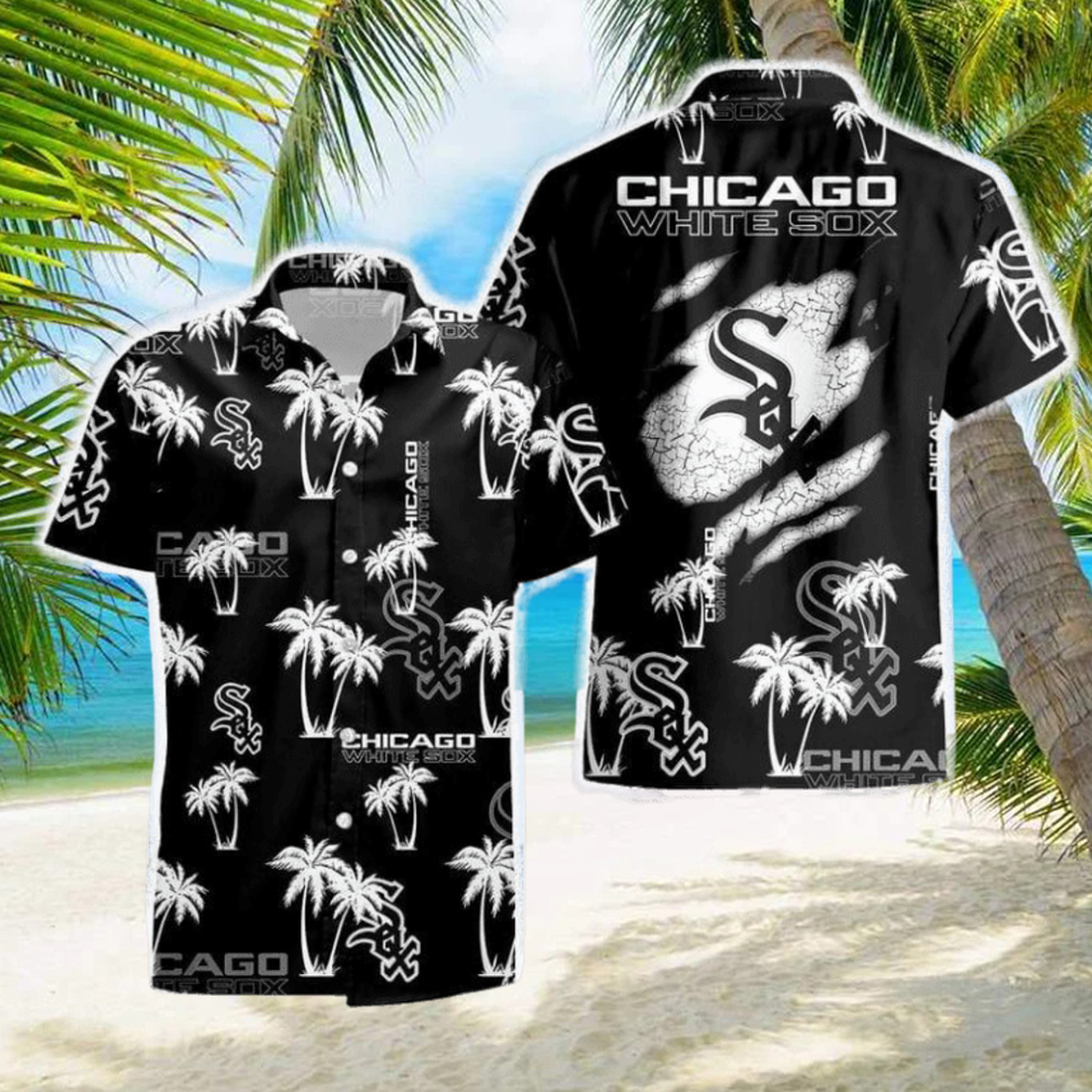 Chicago White Sox Palm Tree Pattern Hawaiian Shirt For Men And Women Gift Beach Holiday - Limotees