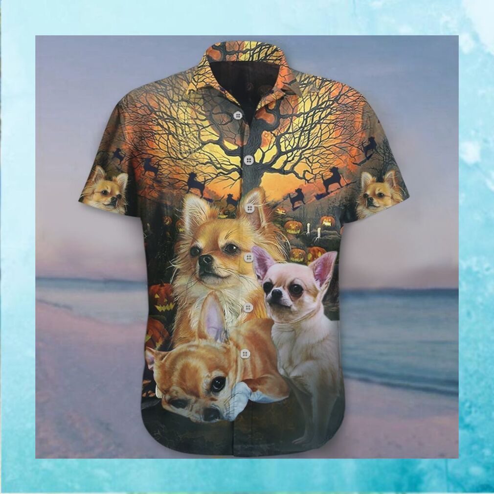 Chihuahua Halloween Hawaiian Shirt Dog Graphic Dog Themed Halloween - Limotees