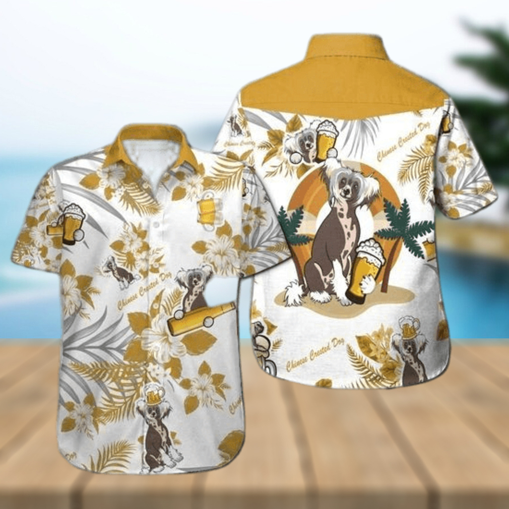 Chinese Crested Dog Beer Hawaiian Shirt - Limotees