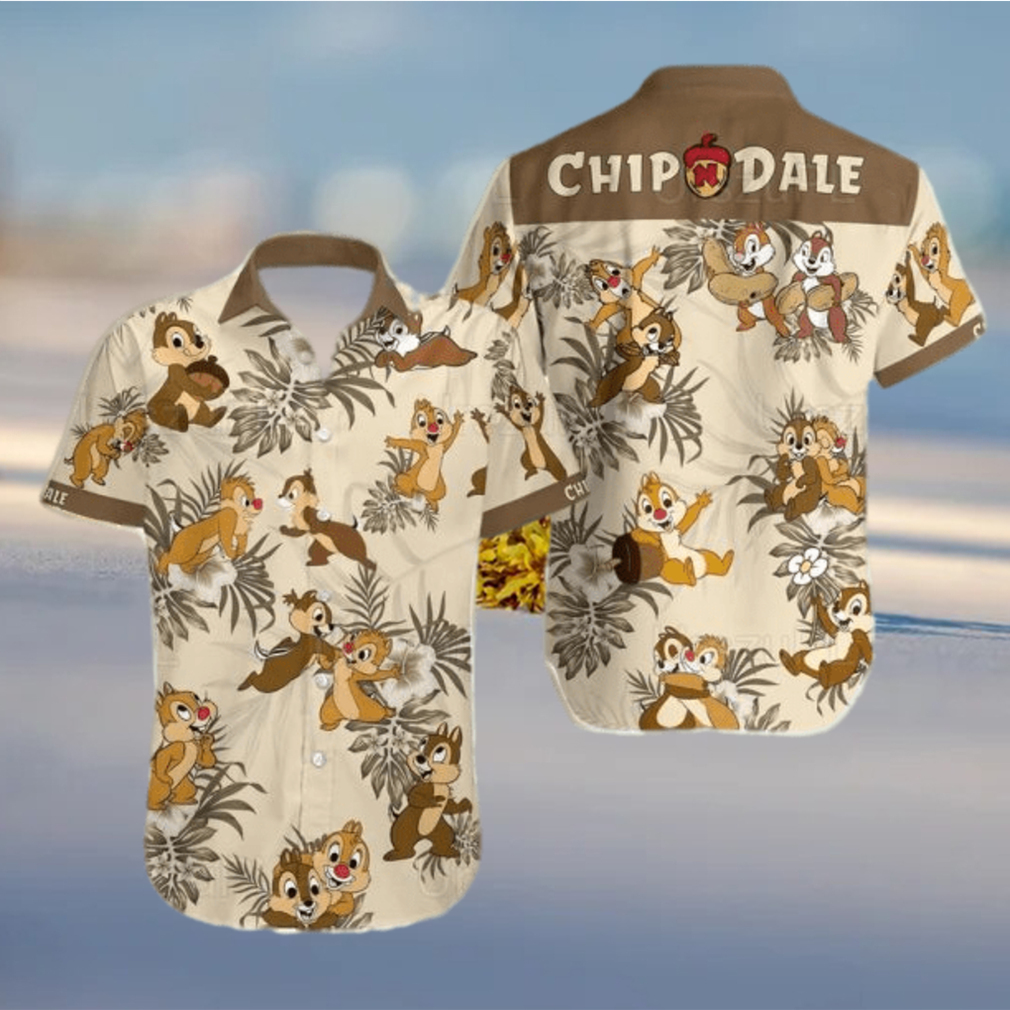 Chip And Dale Hibiscus Hawaiian Shirt - Limotees