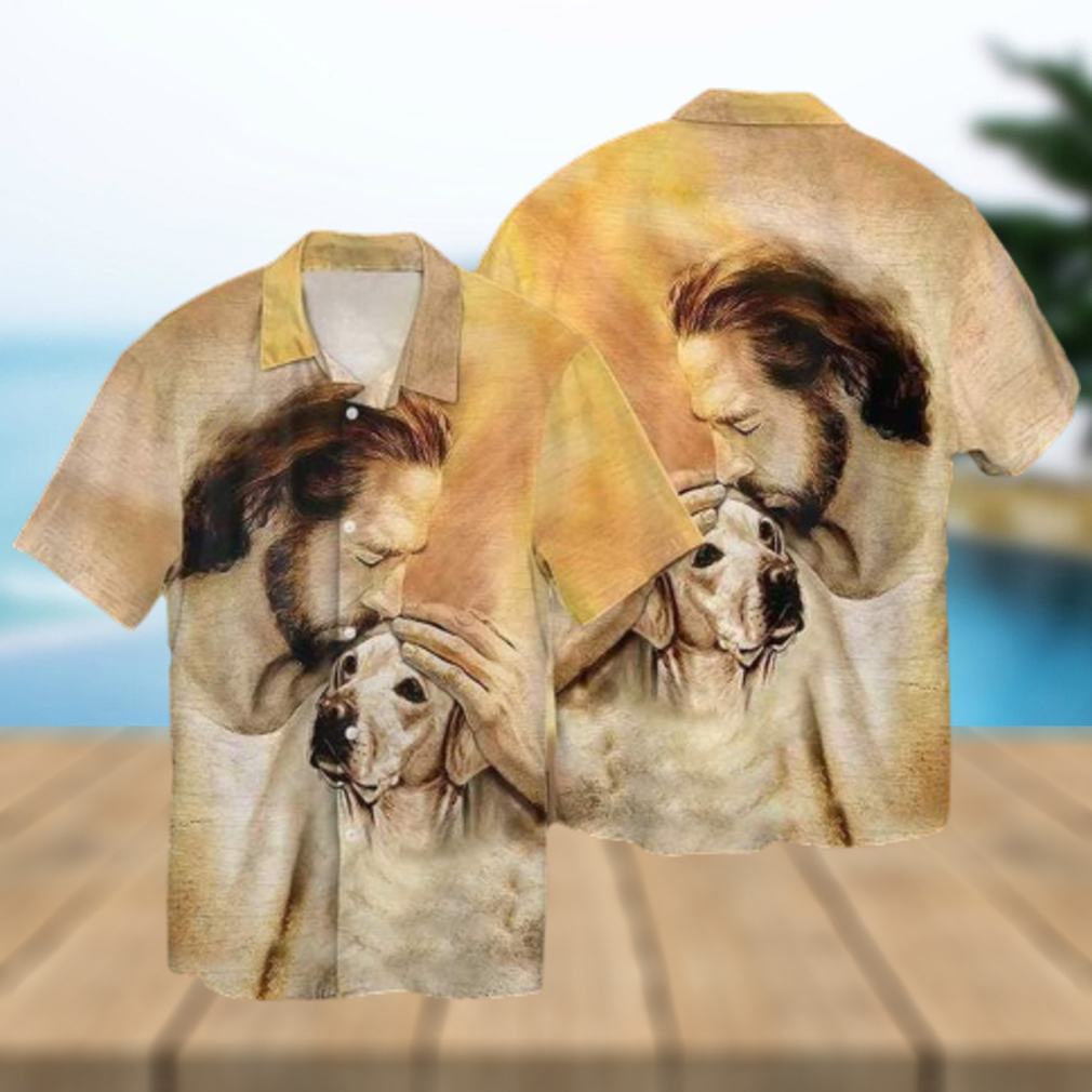 Christian Jesus Love Labrador Dog Aloha 3D Hawaiian Shirt For Men And Women - Limotees