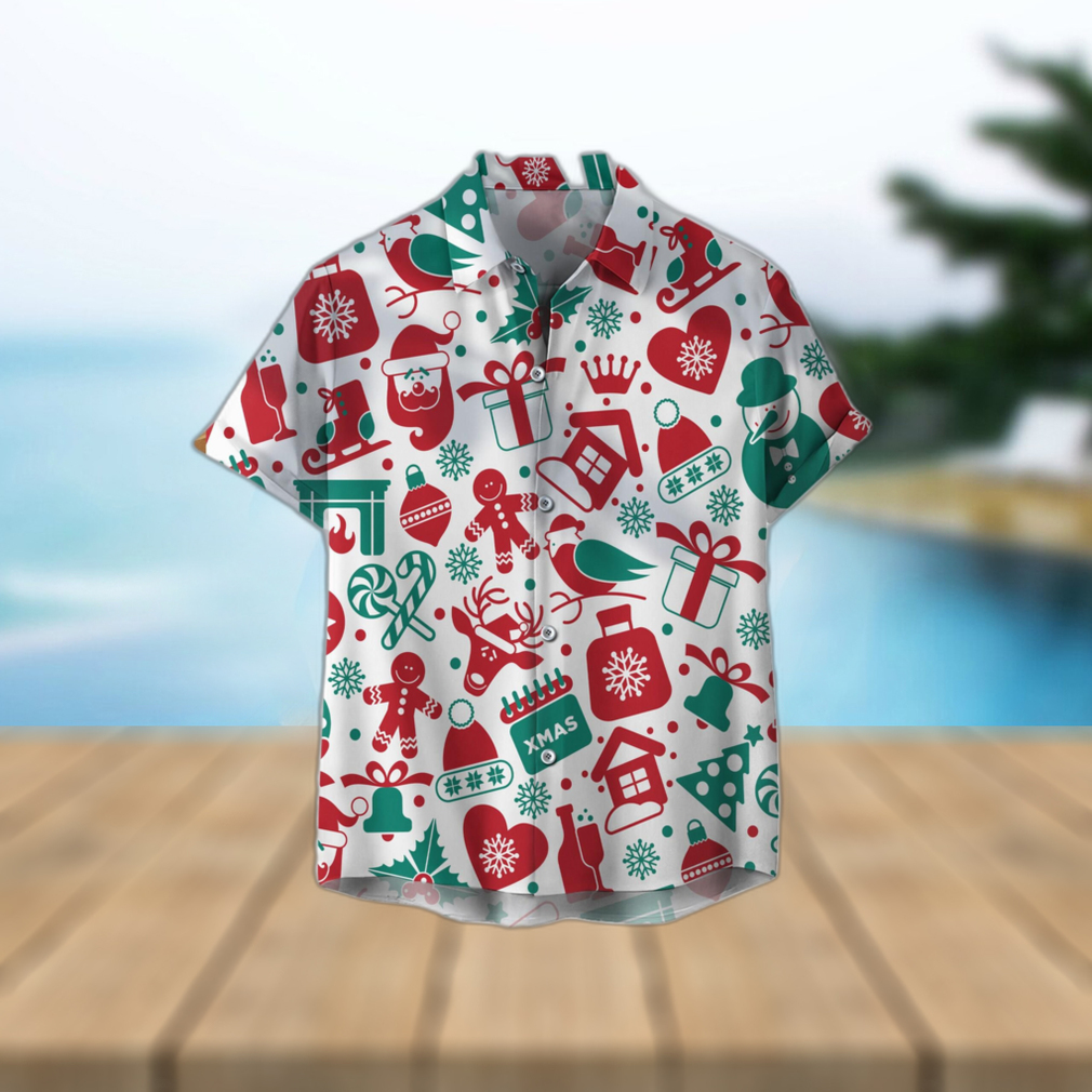 Christmas Pattern Unisex 3D Hawaiian Shirt Collection Gift For Men And Women Holiday - Limotees