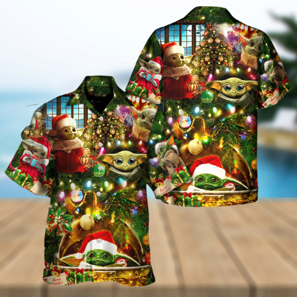 Christmas Star Wars Baby Yoda Season’s Greetings Hawaiian Shirt - Limotees