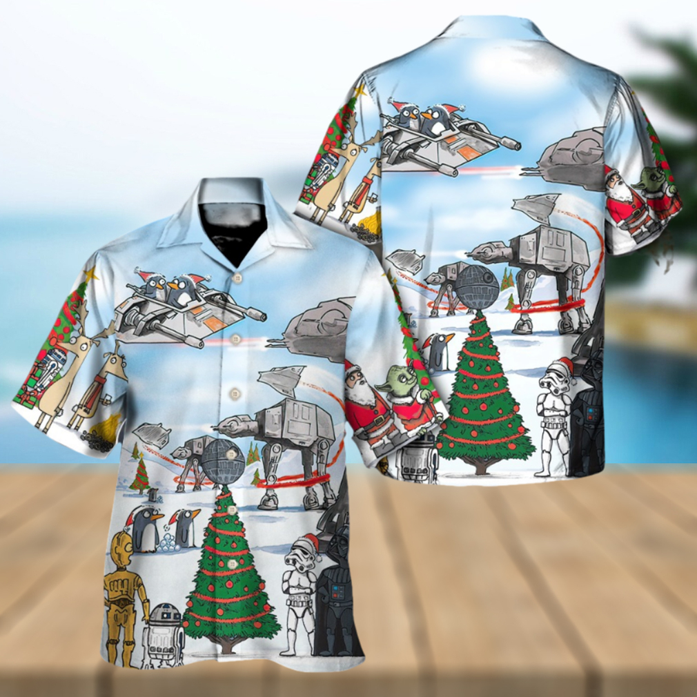 Christmas Star Wars Cartoon Christmas Funny Hawaiian Shirt - Limotees