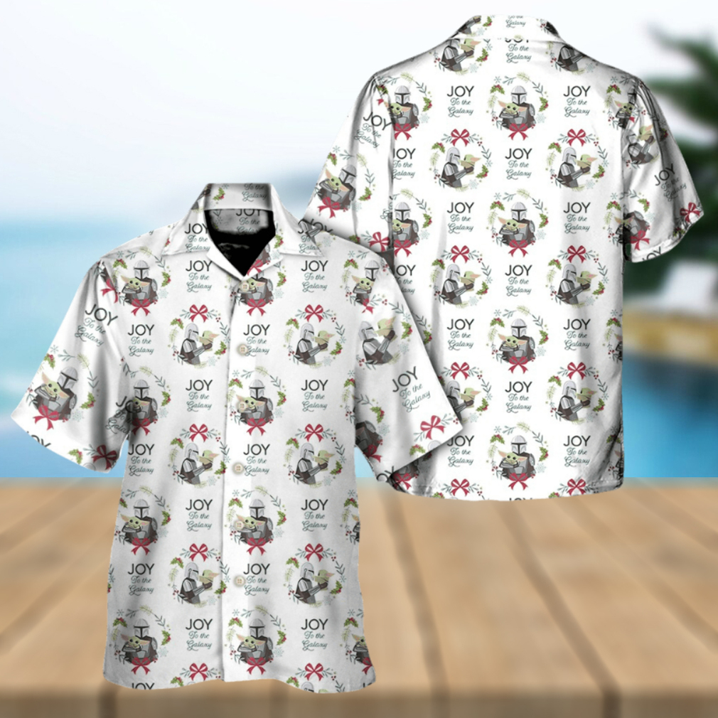 Christmas Star Wars Mandalorian Joy To The Galaxy Hawaiian Shirt - Limotees