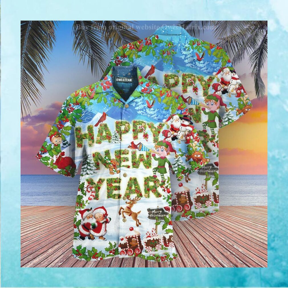 Christmas happy new year snow hawaiian shirt - Limotees