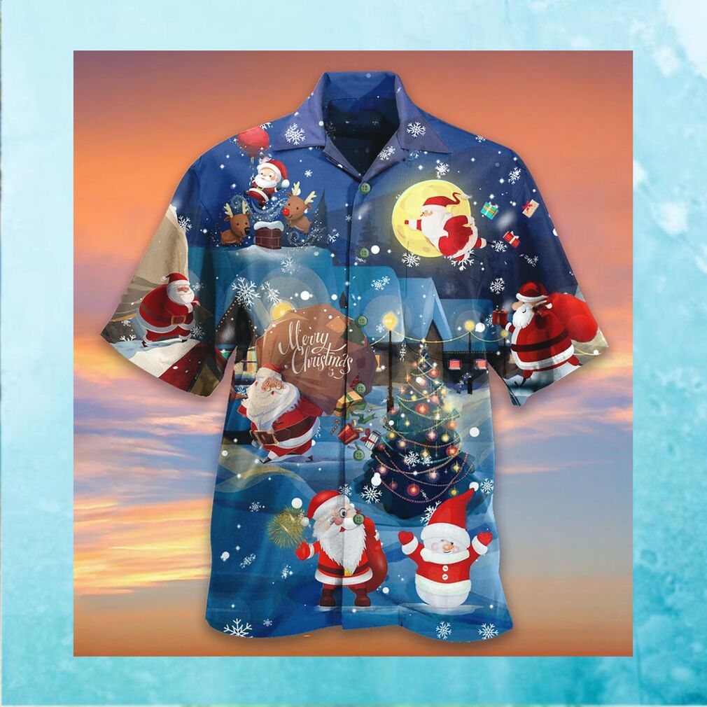 Christmas say hi from santa's sleigh hawaiian shirt - Limotees