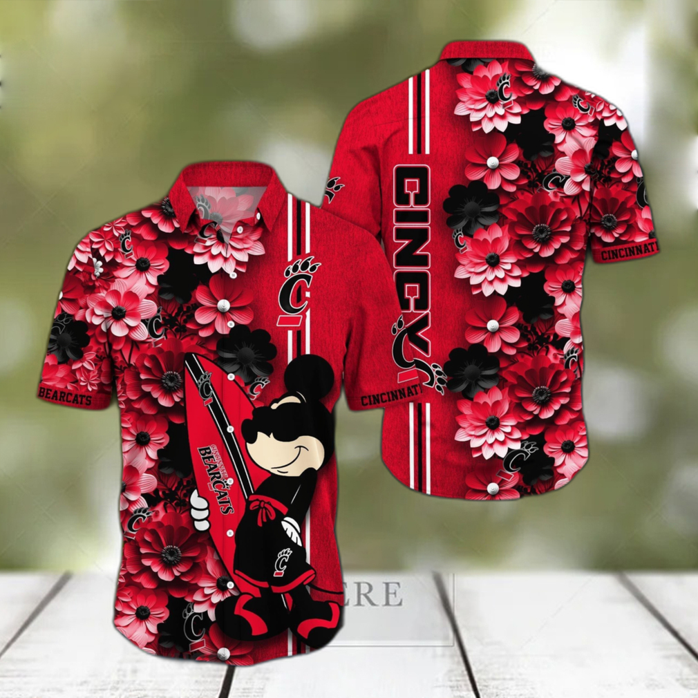 Cincinnati Bearcats Aloha Mick Pattern Hawaiian Shirt For Fans - Limotees