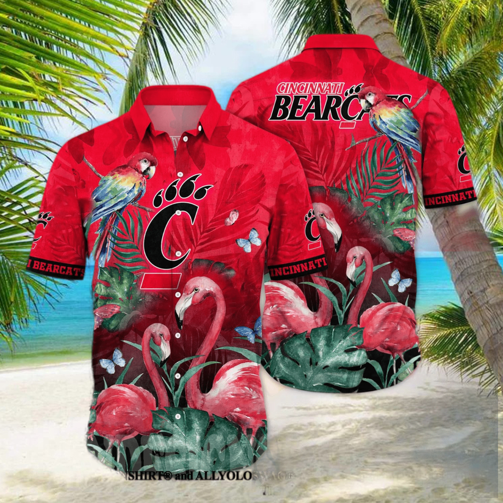 Cincinnati Bearcats NCAA Flower Full Printed 3D Hawaiian Shirt - Limotees