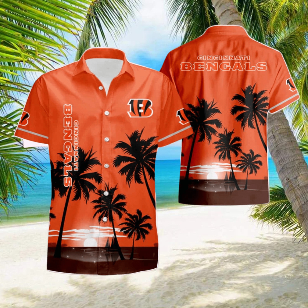 Cincinnati Bengals Coconut Night Moon Summer Hawaiian Shirt - Limotees