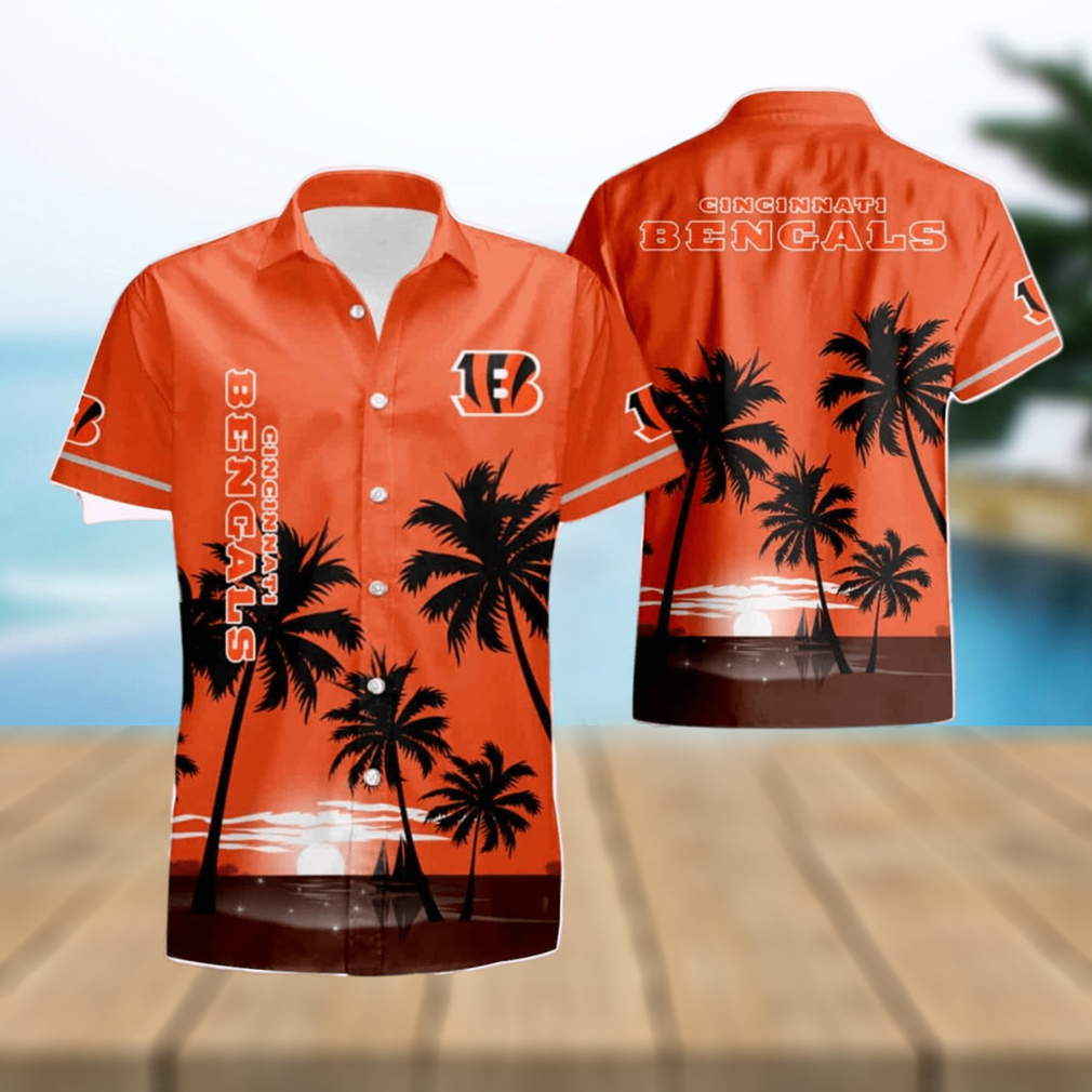 Cincinnati Bengals Coconut Night Moon Summer Hawaiian Shirt And Short - Limotees