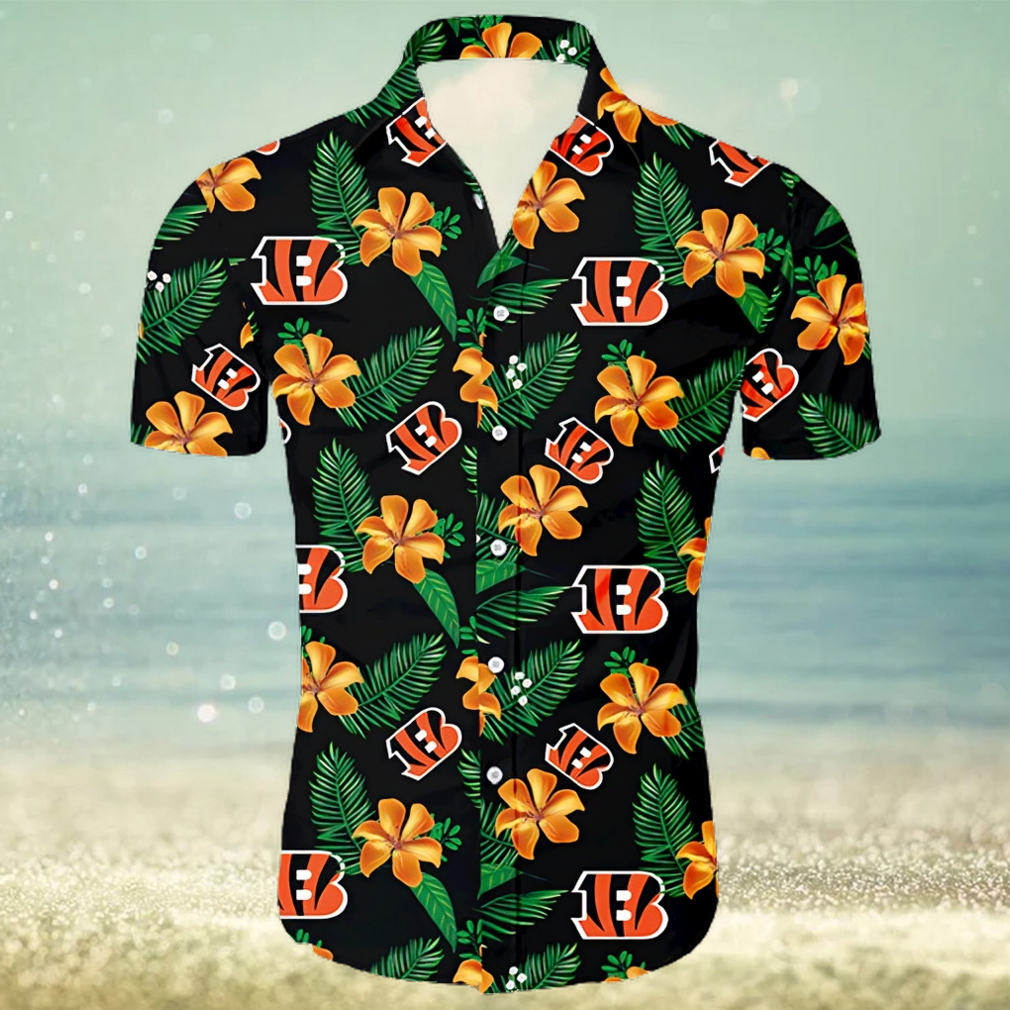 Cincinnati Bengals Hawaiian Shirt Tropical Flower Summer 2022 - Limotees