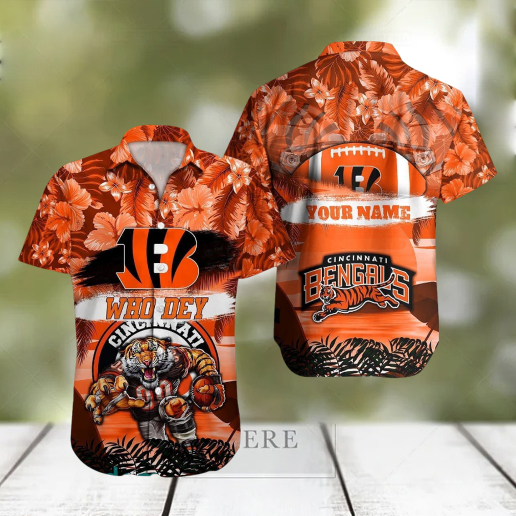 Cincinnati Bengals NFL Hawaiian shirt Custom Name Summer Gift - Limotees