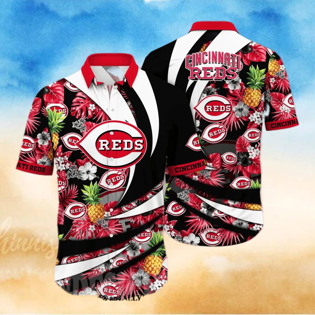 Cincinnati Reds MLB Flower Full Printing Hawaiian Shirt - Limotees