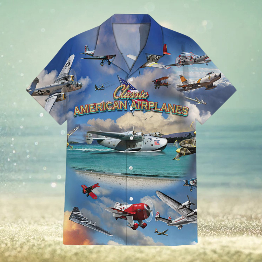 Classic American Hawaiian Airplane Shirt - Limotees