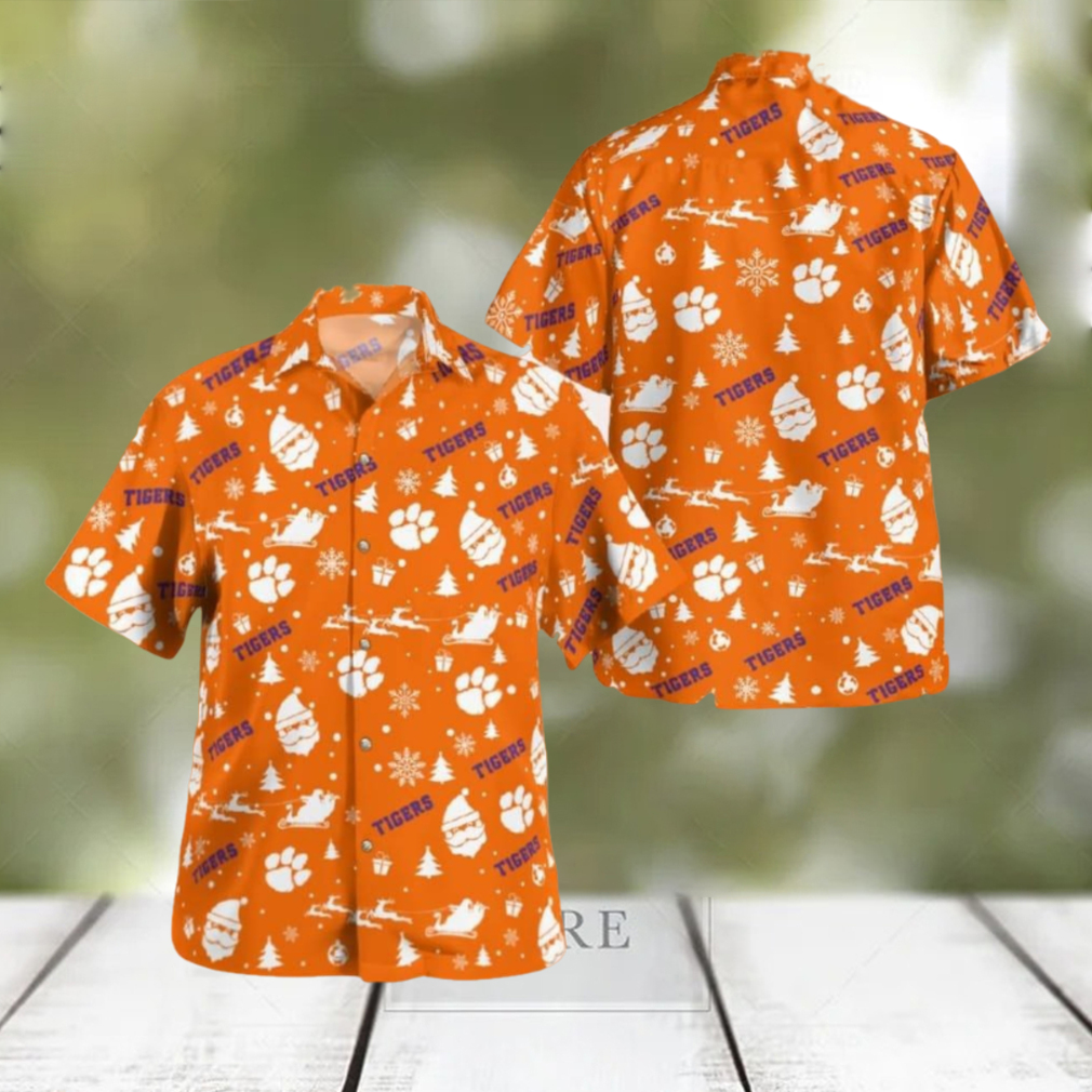 Clemson Tigers Christmas Hawaiian Shirt Beach Gift Fans For Men And Women - Limotees