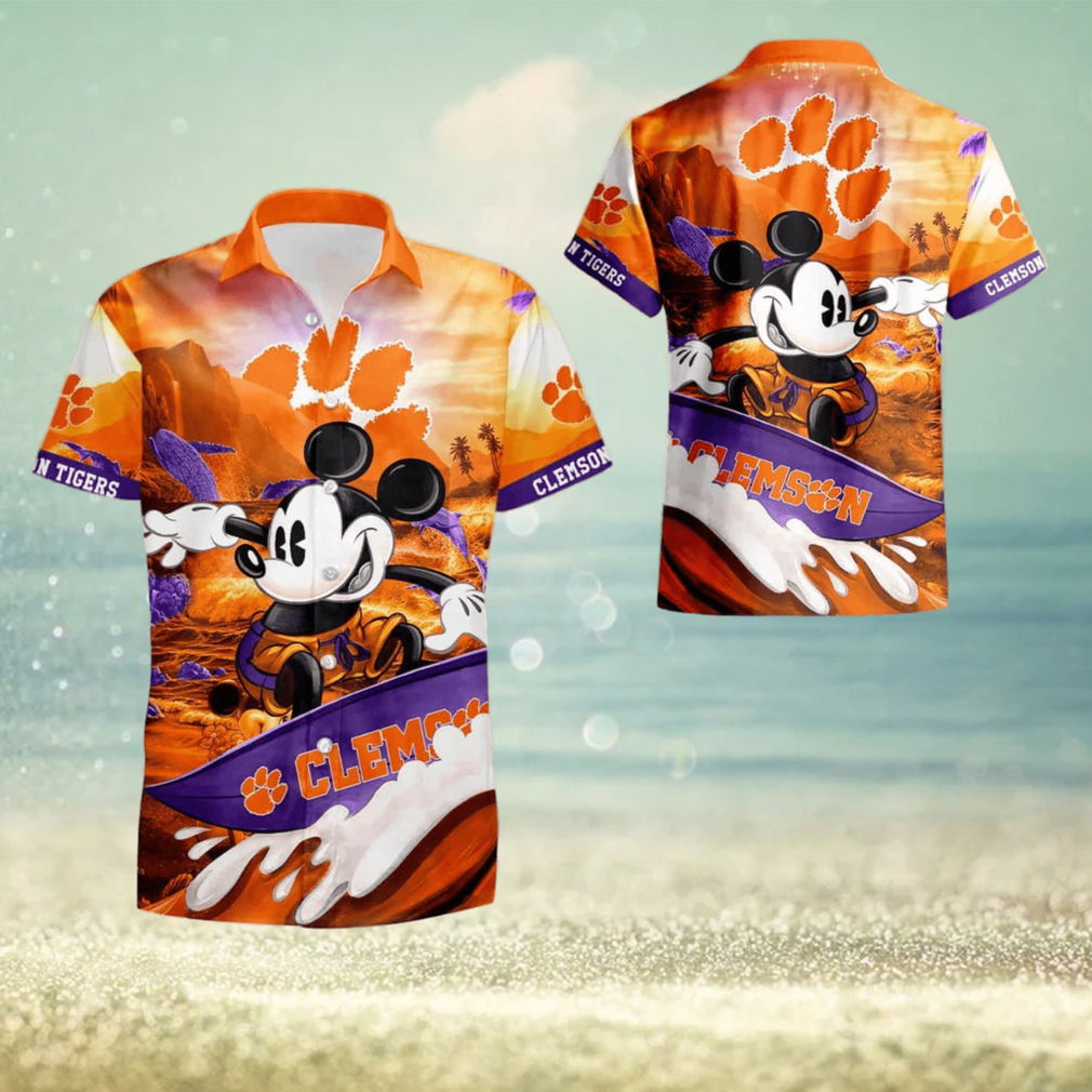 Clemson Tigers Ncaa Mickey Hawaii Summer Hawaiian Shirt For Men And Women - Limotees