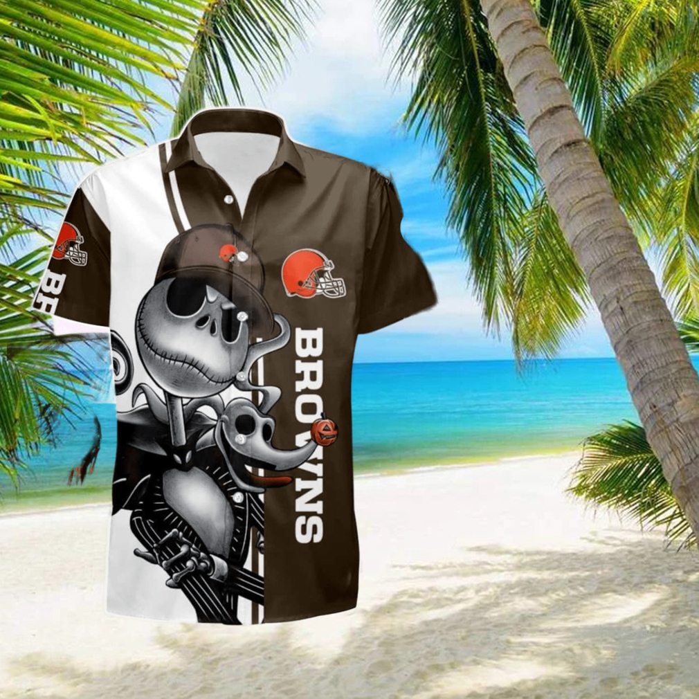 Cleveland Browns Jack Skellington Zero Summer Hawaiian Shirt - Limotees