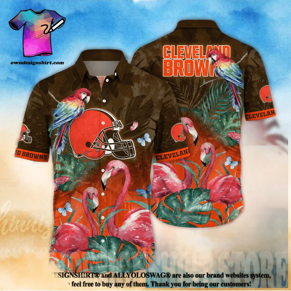 Cleveland Browns NFL Floral Full Printing Unisex Hawaiian Shirt - Limotees