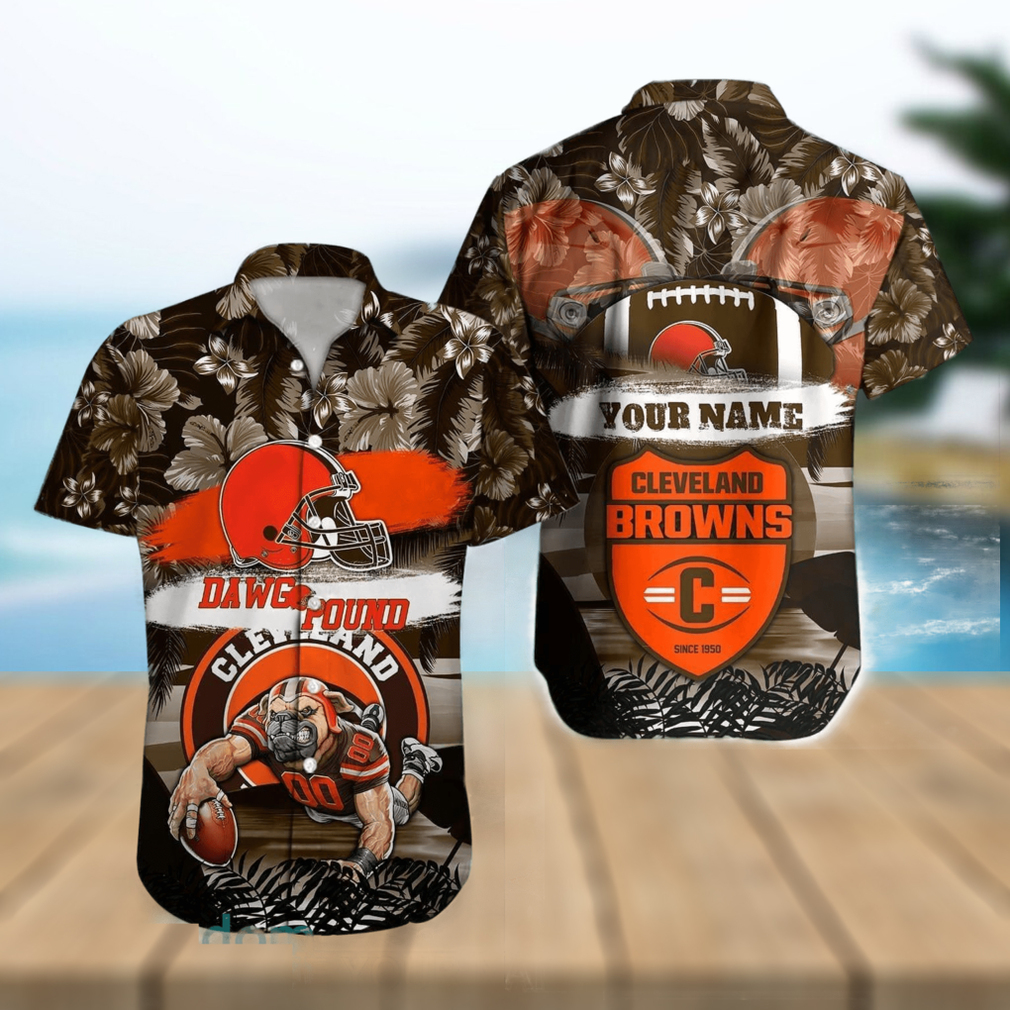 Cleveland Browns NFL Hawaiian shirt Custom Name Summer Gift - Limotees