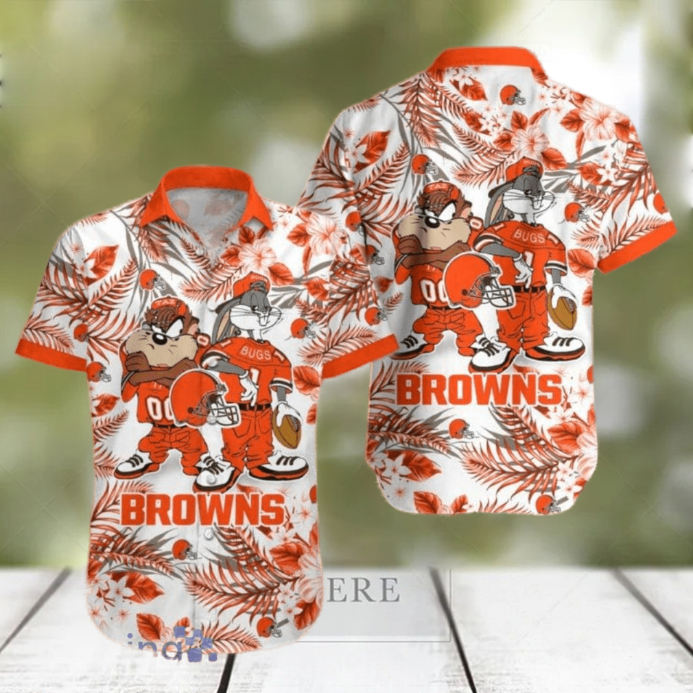 Cleveland Browns Taz And bugs NFL Teams Hawaiian Shirt Gift For Men And Women - Limotees