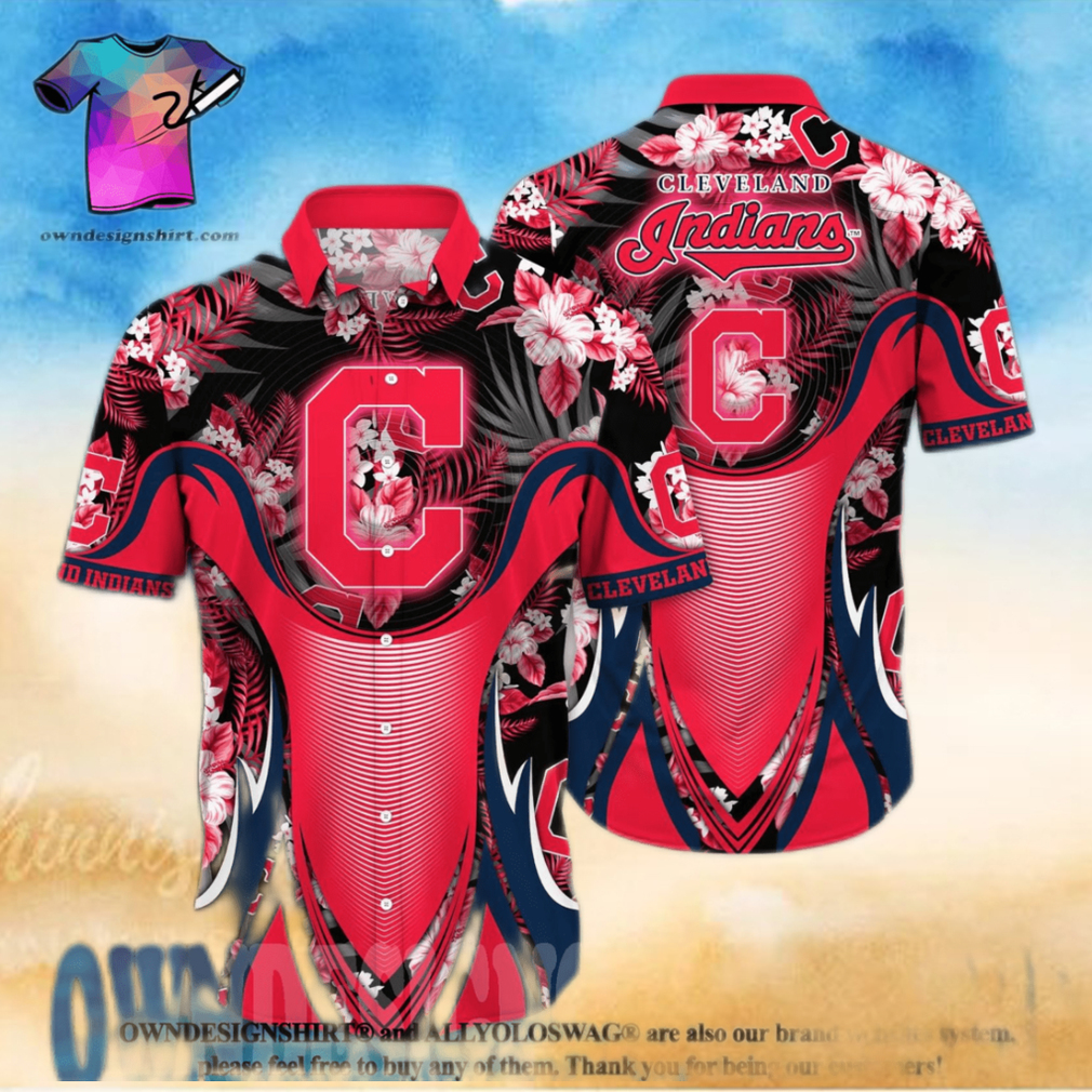 Cleveland Indians MLB Flower 3D Hawaiian Shirt - Limotees