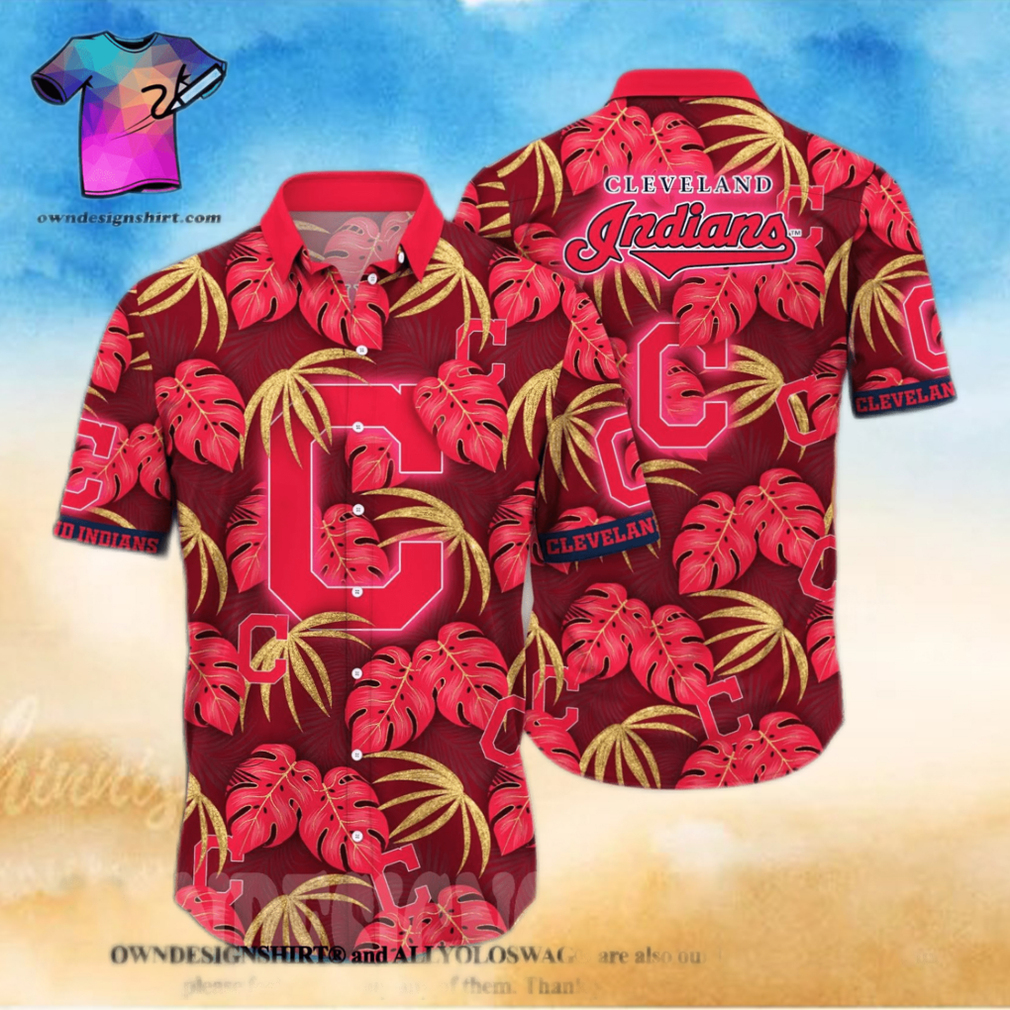 Cleveland Indians MLB Flower Full Printing Unisex Hawaiian Shirt - Limotees