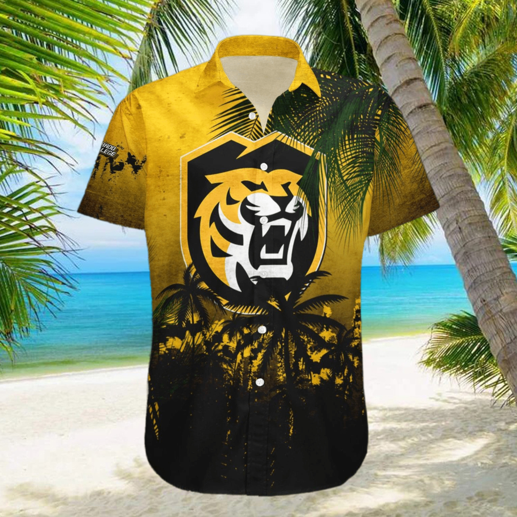 Colorado College Tigers 3D Hawaiian Shirt Coconut Tree Tropical Grunge NCAA Summer Beach For Fans Gift hawaiian shirt - Limotees