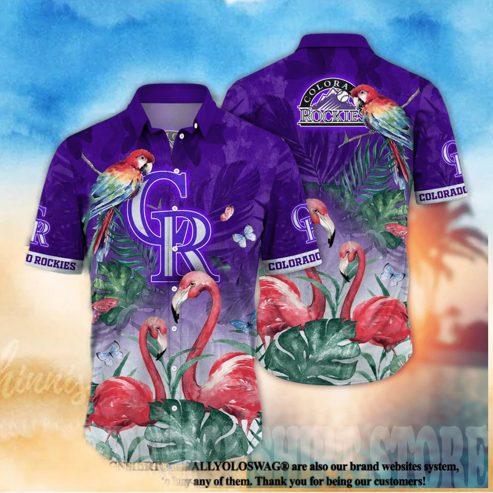 Colorado Rockies MLB Flower Full Printed Hawaiian Shirt - Limotees