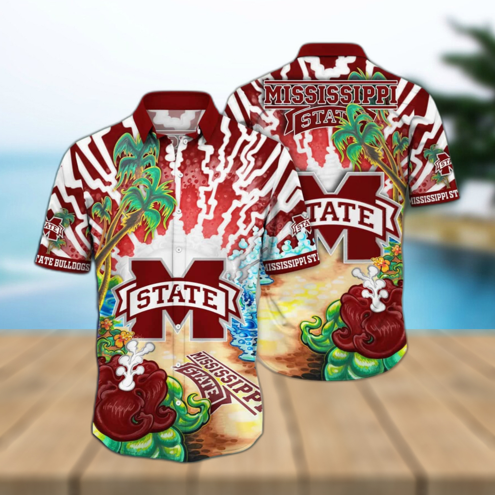 Colorful Aloha NCAA Mississippi State Bulldogs Hawaiian Shirt Summer Vacation Gift - Limotees