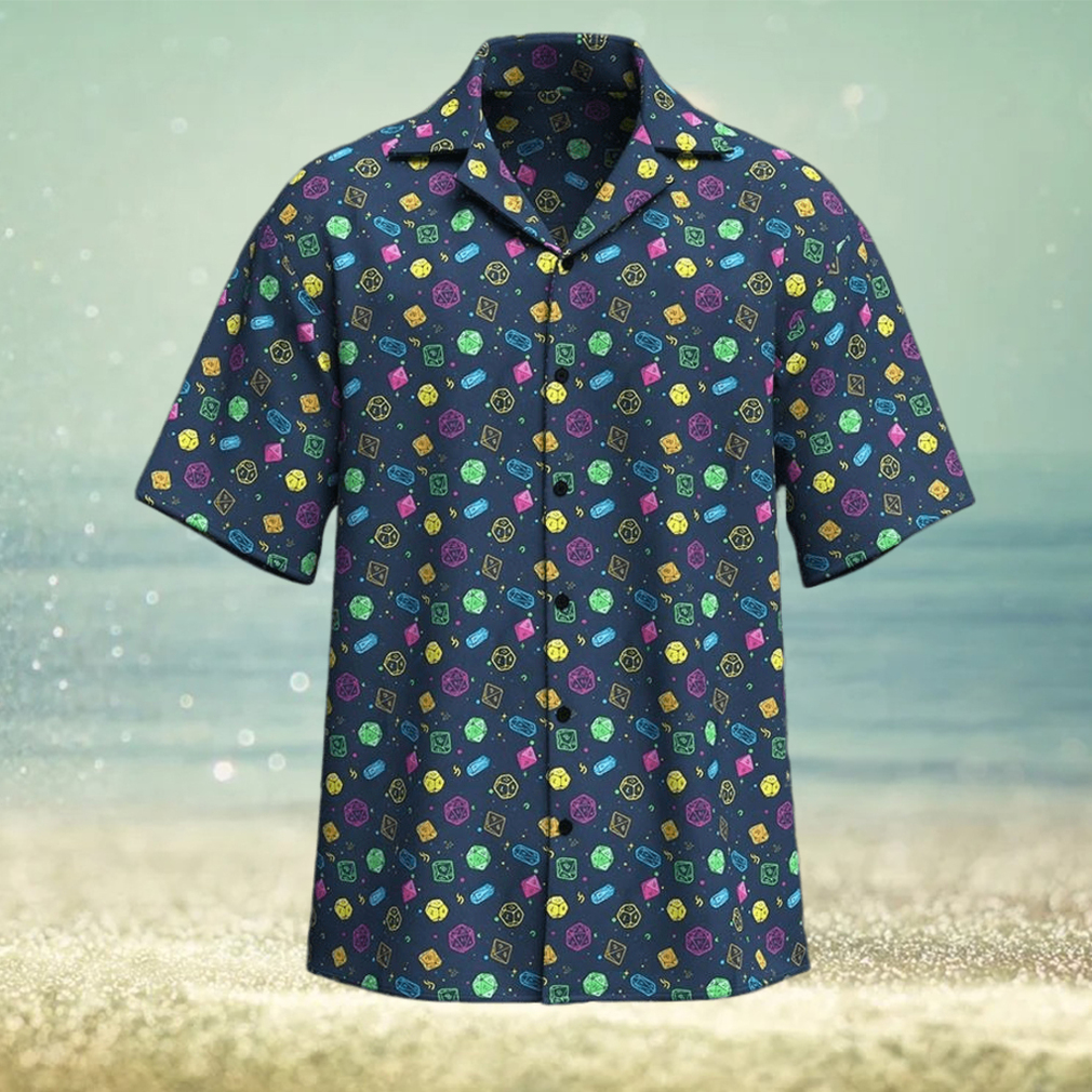 Colorful DND Dice RPG Hawaiian Shirt - Limotees