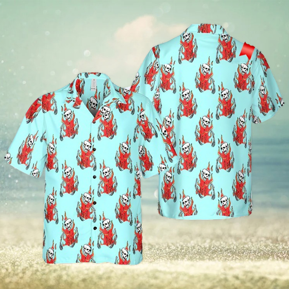 Concert Flaming Skulls Hawaiian Summer Shirt - Limotees