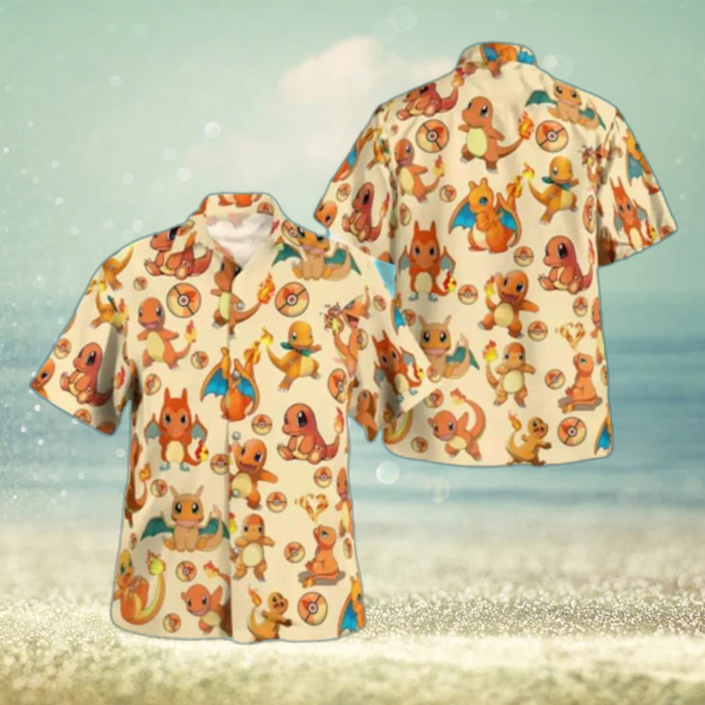 Cool Aloha Charmander Pokeball Pokemon Hawaiian Shirt Beach Gift For Best Friends - Limotees