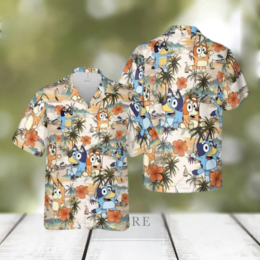 Cool Bluey Hawaiian Shirt Beach Lovers Gift - Limotees