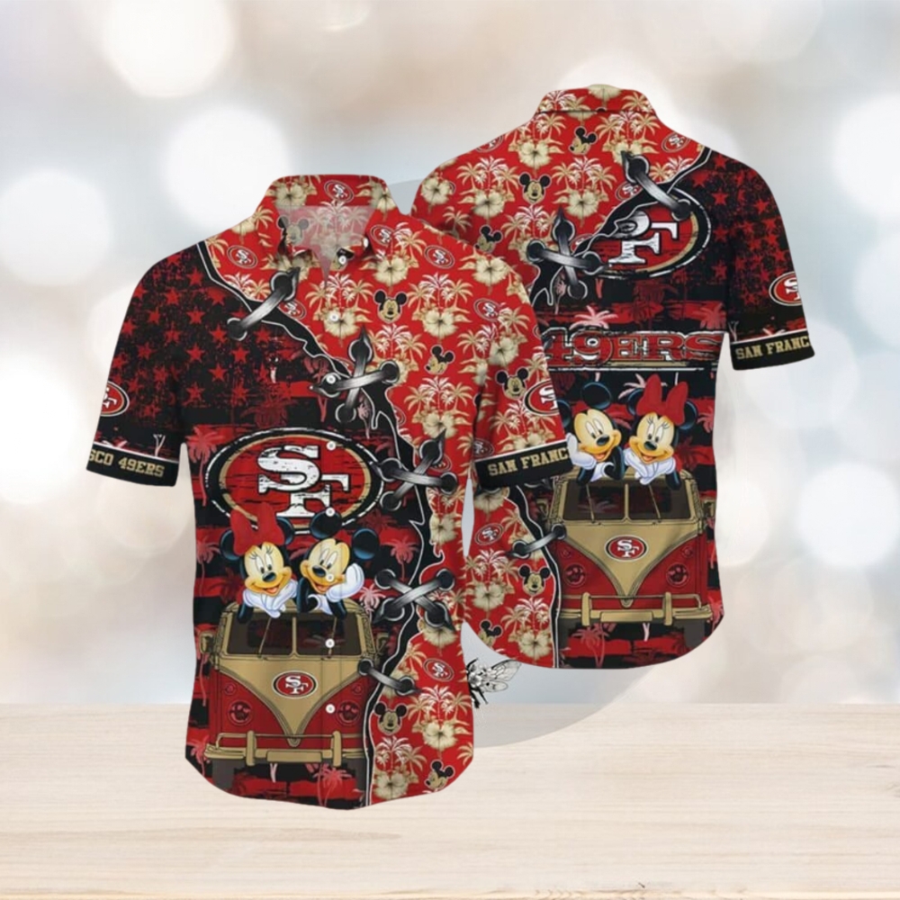 Cool Disney Mickey Mouse NFL San Francisco 49ers Hawaiian Shirt, NFL Hawaiian Shirt - Limotees