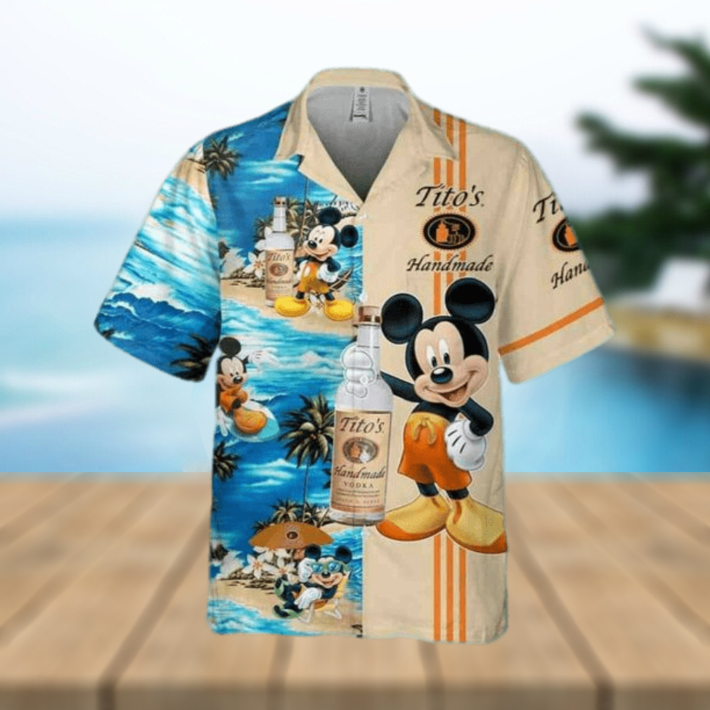 Cool Mickey Mouse Disney Tito’s Handmade Vodka Hawaiian Shirt - Limotees