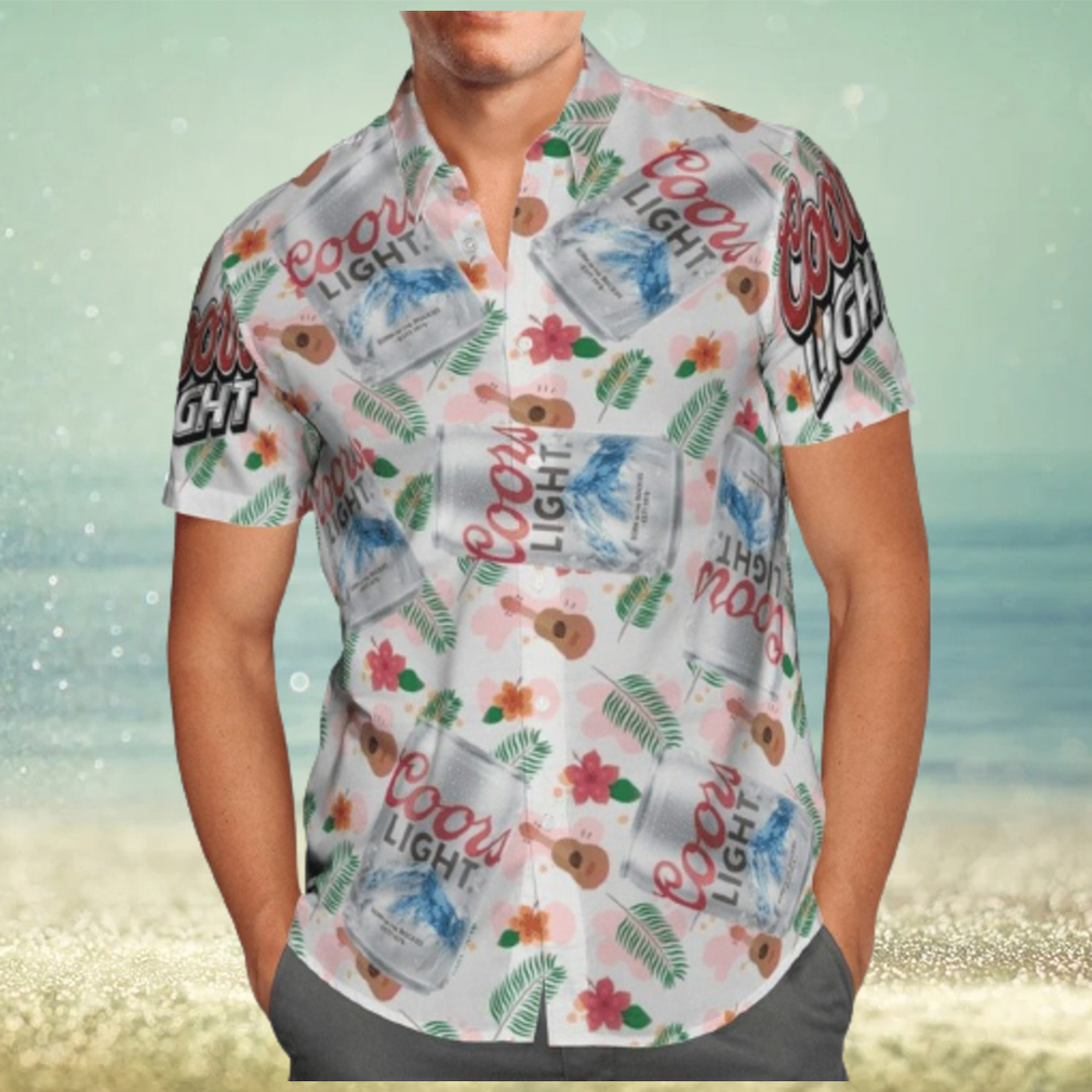 Coors Light Beer Hawaiian Shirt Floral Guitar Gift For Beach Lovers - Limotees