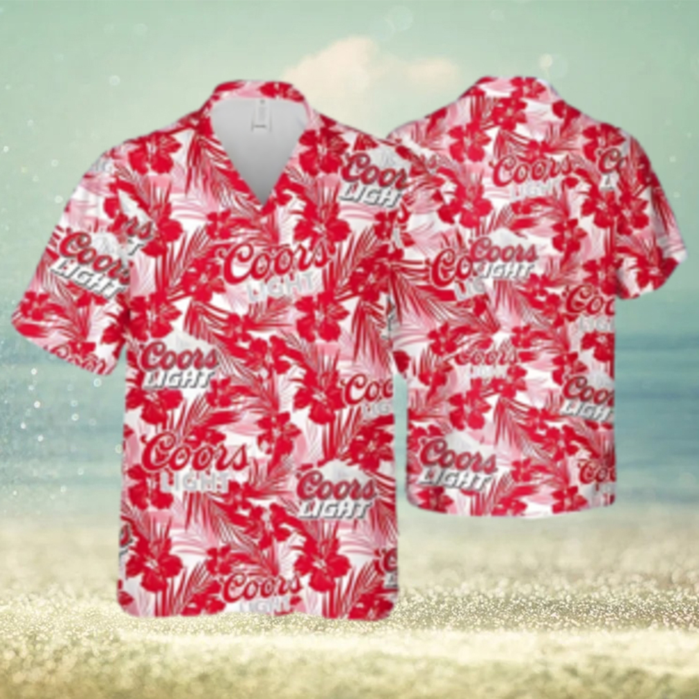 Coors Light Beer Hawaiian Shirt Tropical Flower Pattern Gift For Beach Vacation - Limotees