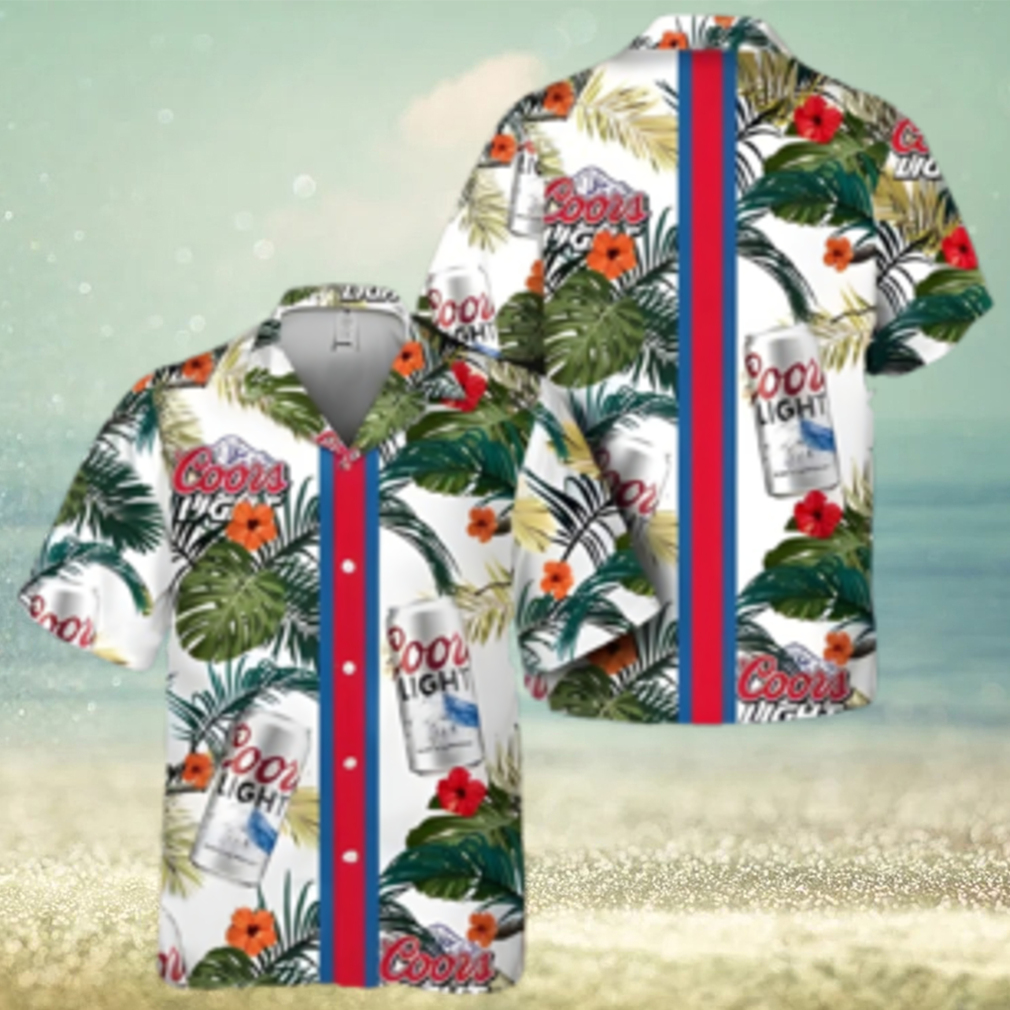 Coors Light Beer Hawaiian Shirt Tropical Foliage - Limotees