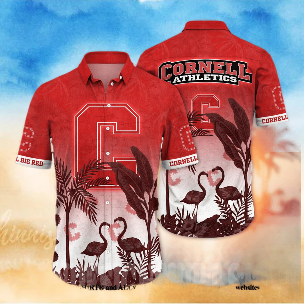 Cornell Big Red NCAA Flower Full Printed Classic Hawaiian Shirt - Limotees