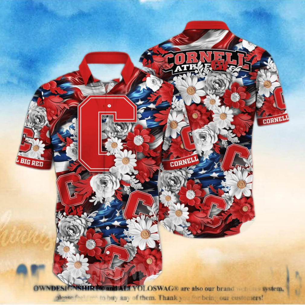 Cornell Big Red NCAA Independence Day Full Print Classic Hawaiian Shirt - Limotees