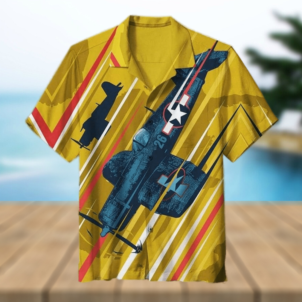 Corsair Airplane America Unisex Hawaiian Shirt - Limotees