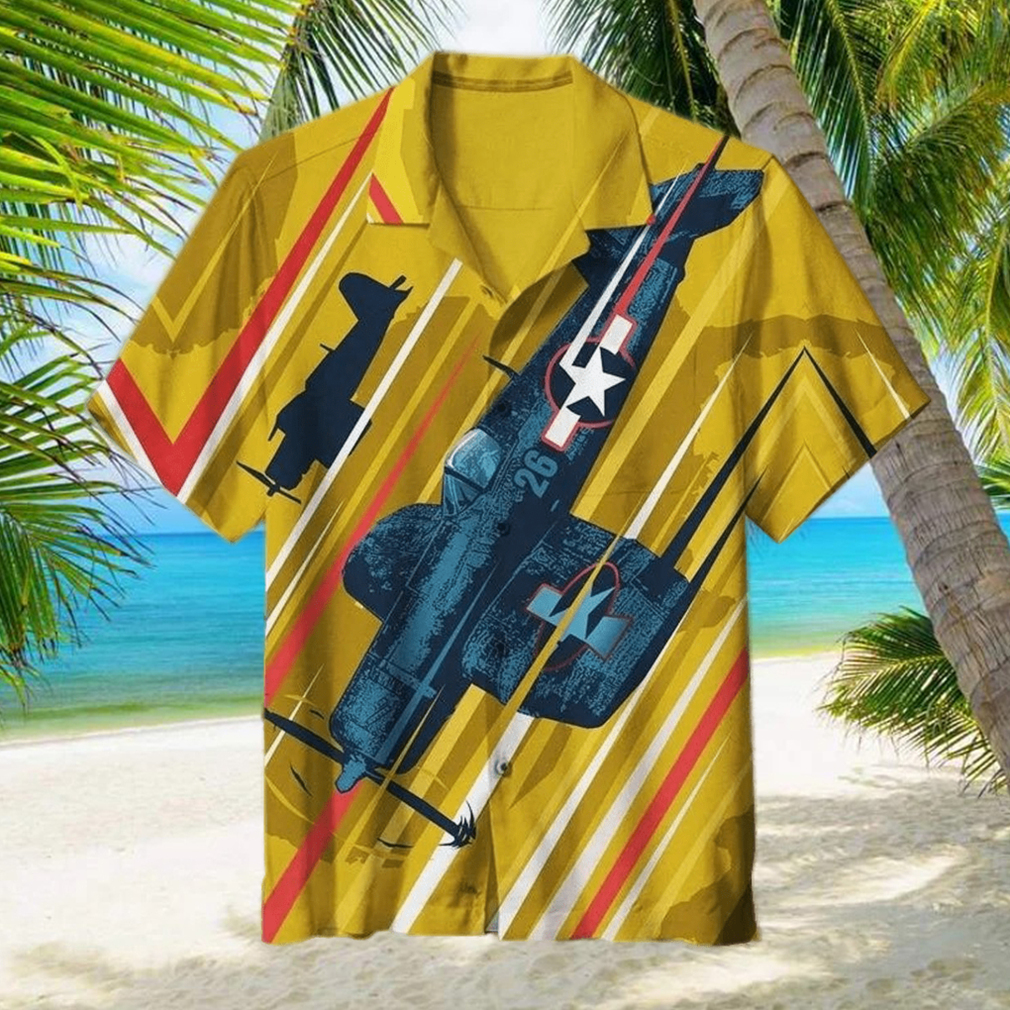 Corsair Airplane America Unisex Hawaiian Shirt aud RZNS - Limotees